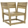 Set Divani da Giardino 5 pz in Legno Impregnato di Pino