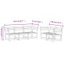 Set Divani da Giardino 5 pz in Legno Impregnato di Pino