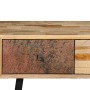 Tavolo Consolle in Legno Massello di Teak 120x30x76 cm