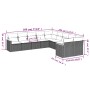Set Divano da Giardino 10 pz con Cuscini Beige Misto Polyrattan