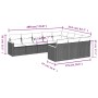 Set Divano da Giardino 10 pz con Cuscini Beige Misto Polyrattan