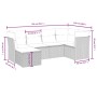 Set Divano da Giardino 6 pz con Cuscini Marrone in Polyrattan