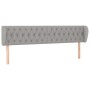 Testiera ad Orecchio Grigio Chiaro 203x23x78/88 cm in Tessuto