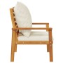 Poltrone da Giardino 2pz con Cuscino in Legno Massello Acacia