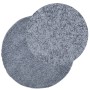Tappeto Shaggy PAMPLONA a Pelo Lungo Moderno Blu Ø 160 cm