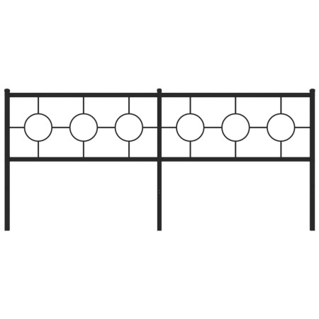 Testiera in Metallo Nero 200 cm