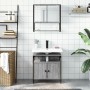 Set Mobili da Bagno 2 pz Grigio Sonoma in Legno Multistrato