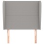 Testiera ad Orecchio Grigio Chiaro 83x23x118/128 cm in Tessuto