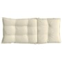 Cuscini per Sedia con Schienale Alto 2 pz Crema Tessuto Oxford