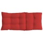 Cuscini per Sedia con Schienale Alto 2 pz Rosso Tessuto Oxford