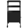 Supporto per Stampante 3 Livelli Nero 50x40x76 cm Multistrato