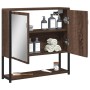Mobile Bagno Specchio Rovere Marrone 60x16x60 Legno Multistrato