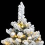 Albero Natale Incernierato con 150 LED e Palline 120 cm