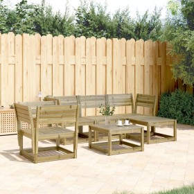 Set Salotto da Giardino 5 pz in Legno Impregnato di Pino