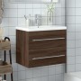 Mobile da Bagno con Lavabo Integrato Rovere Marrone