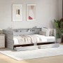 Divano Letto con Cassetti Grigio Sonoma 90x190 cm Multistrato