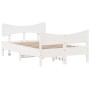 Giroletto con Testiera Bianco 120x200 cm Legno Massello di Pino