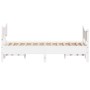 Giroletto con Testiera Bianco 120x200 cm Legno Massello di Pino