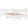 Giroletto con Testiera Bianco 120x200 cm Legno Massello di Pino