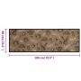 Tappeto da Cucina Lavabile Marrone Mattutino 60x180 cm Velluto