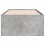 Divano Letto con Cassetti Grigio Cemento 75x190 cm Multistrato