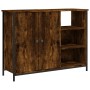 Credenza Rovere Fumo 100x33x75 cm in Legno Multistrato