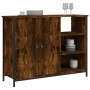 Credenza Rovere Fumo 100x33x75 cm in Legno Multistrato