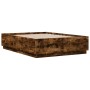 Giroletto con Luci LED Rovere Fumo 120x190 cm Legno Multistrato