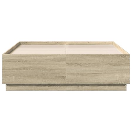 Giroletto Luci LED Rovere Sonoma 140x190 cm Legno Multistrato