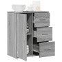 Credenza Grigio Sonoma 60x31x70cm in Legno Multistrato