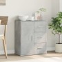 Credenza Grigio Cemento 60x31x70 cm in Legno Multistrato