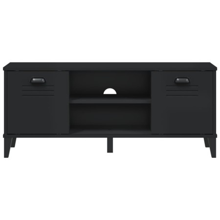 Panca Portascarpe VIKEN Nera 106x35x45 cm Legno Multistrato