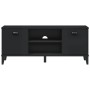 Panca Portascarpe VIKEN Nera 106x35x45 cm Legno Multistrato