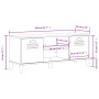 Panca Portascarpe VIKEN Nera 106x35x45 cm Legno Multistrato