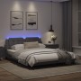 Giroletto con Luci LED Grigio 160x200 cm in Similpelle