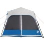 Tenda Famiglia con LED 9 Persone Blu Chiaro a Rilascio Rapido