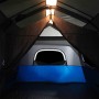 Tenda Famiglia con LED 9 Persone Blu Chiaro a Rilascio Rapido