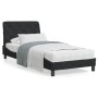 Letto con Materasso Nero 80x200 cm in Velluto