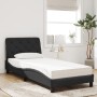 Letto con Materasso Nero 80x200 cm in Velluto