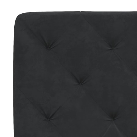 Letto con Materasso Nero 80x200 cm in Velluto