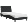 Letto con Materasso Nero 90x190 cm in Velluto