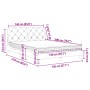 Letto con Materasso Grigio Chiaro 140x200 cm in Velluto