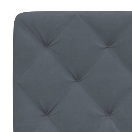 Letto con Materasso Grigio Scuro 140x190 cm in Velluto