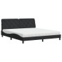 Letto con Materasso Nero 180x200 cm in Velluto