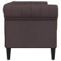 Divano Chesterfield a 2 Posti Marrone Scuro in Tessuto