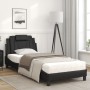 Letto con Materasso Nero 80x200 cm in Similpelle