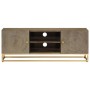 Mobile Porta TV 110x30x40 cm in Legno Massello di Mango e Ferro