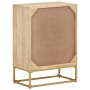 Credenza 55x30x76 cm in Legno Massello di Mango e Ferro