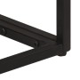 Tavolo Consolle Nero 90x30x76cm Legno Massello di Mango e Ferro