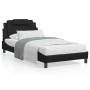 Letto con Materasso Nero 100x200 cm in Similpelle